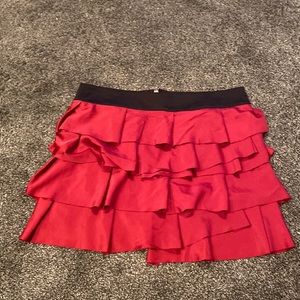 Dark red skirt